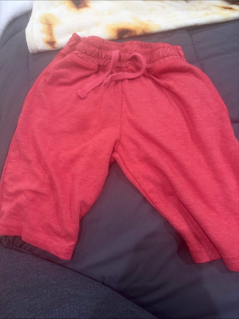 Kids Cozy Red Drawstring Sweatpants - Casual Joggers